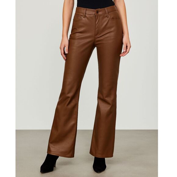 Joe's Jeans Faux Leather Wide Leg Pants Brown Size 33 - Picture 1 of 8